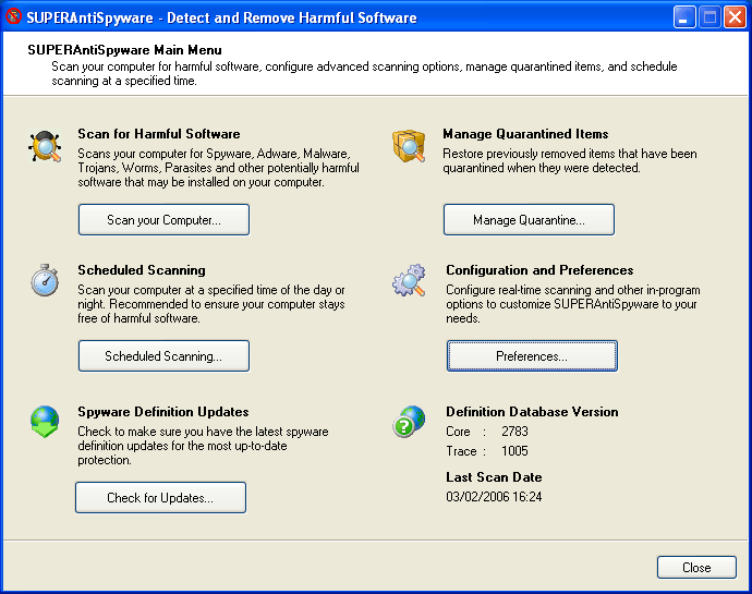 Full SUPERAntiSpyware Professional screenshot