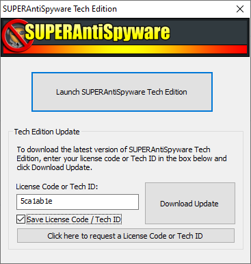 SUPERAntiSpyware Tech Edition Updater/Launcher
