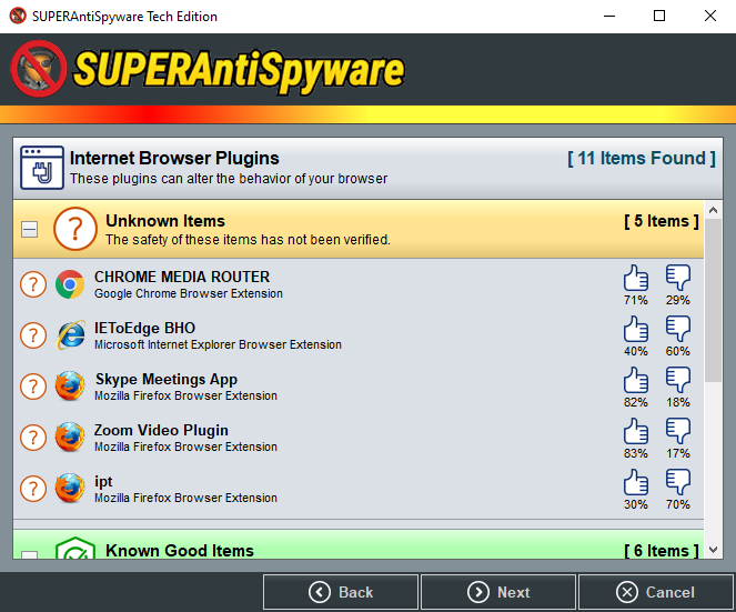 SUPERAntiSpyware Tech Edition System Investigator